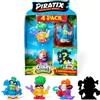 PIRATIX ADVENTURE WORLD Serie Crazy Jungle, confezione da 4 - Contiene 4 Piratix: 1 neon e 1 sorpresa e 4 accessori neon. Confezione da 6 pezzi