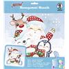 Ursus 8420021 - Decorazione a mosaico in gomma espansa glitterata Santa's Schlitten, set fai da te per incollare adesivi in gomma espansa, circa 25 x 25 cm, con supporto