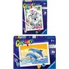 Ravensburger - CreArt Serie D: Sweet Koala, Kit per Dipingere con i Numeri & CreArt 200733, Delfini Amici, Dipingere con I Numeri Bambini