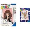 Ravensburger - Creart Serie E Harry Potter, Hermione Dipingere 7+ Anni & CreArt, Bambi con Glitter, Gioco Creativo per Bambini, Età Raccomandata 7+, Contiene una Tavola Prestampata e un Tracciato