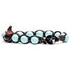 Tamashii Bracciale Unisex Collezione Classic. Gioiello Realizzato con Un Cordino di Cotone, Calabash in Legno E Turchese di Colore Turchese. Bracciale della Lunghezza Regolabile da 16 Cm A 2