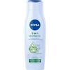 NIVEA Shampoo e balsamo Express 2 in 1, cura intensiva dei capelli con aloe vera e siero lucido, shampoo per capelli e balsamo per la cura in tempo espresso (250 ml)