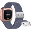 chinbersky Intrecciato Cinturino Compatibile con Cinturino Fitbit Versa 2/Fitbit Versa Cinturino Donna Uomo, Chiusura Magnetica Cinturino Tessuto Nylon Elastico per Fitbit Versa 2/Versa/Versa Lite/SE