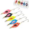 Machilea Cucchiaini Twist UV Attivi per Trota 3g 4g | Machilea 5X Twister Spinner per Trota | Cucchiaini Blinker per Trota in Scatola | Set di Esche per Trota per la Pesca alla Trota (4g)