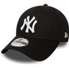 New Era - MLB Basic NY Yankees 39Thirty Stretch Back, Baseball beretto da uomo, Nero/Bianco, S/M