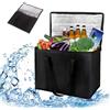 Senken Borsa frigo pieghevole, 35 l, borsa frigo per picnic, grande borsa termica per auto, borsa termica per il pranzo, borsa frigo per picnic (nero