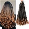 CAZSYSDD French Curly Braiding Hair for Box Braids 22 inch Loose Wave Braiding Hair Pre Stretched Bouncy Braiding Crochet Spiral Curl Synthetic Extensions for Women (T30#, 22 Inch)