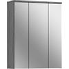 xonox.home Blake - Armadio a specchio per il bagno, in argento fumo, ca. 60 x 77 x 21 cm, con grande superficie a specchio