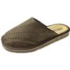 APREGGIO Pantofole Uomo in Pelle - Scarpe Estive Fatte a Mano - Marrone 41