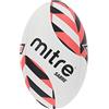 Mitre Pallone da rugby, rivestimentoresistente, peso completo, bianco/nero/arancione, 3