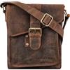 STILORD 'Mattia' Borsa a tracolla Uomo Vintage Design Messenger Bag classico in vera pelle antico, Colore:kreta - marrone