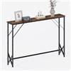 Meltrck Tavolo consolle con stabilizzazione triangolare, tavolino vintage per ingresso, soggiorno, divano sottile, salvaspazio, 120 x 20 x 80 cm