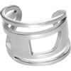 Diesel Anello unisex ovale con logo D, in acciaio inox, DX15480408, Acciaio inossidabile, Nessuna pietra preziosa, Tono argento