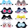 XCRPRT Maschera per Dormire Animale, 8 Pezzi Maschera per Gli Occhi In Peluche, Carino Maschera Occhi di Cartone Animato Soffice, 8 Stili Mascherine per Dormire Bambini per Adulti e Bambini