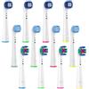 WoRuyKot Testine Compatibile con Braun Oral b Spazzolini Elettrici, Testine di Ricambio per Spazzolino da Denti Elettrico, Inclure Precision、3D Whitening、Sensitive(12 Pezzi)
