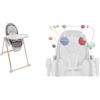 Chicco Polly Armonia Seggiolone Evolutivo con Barra Gioco Inclusa, Seggiolone Pappa per Bambini da 0 Mesi a 40 kg, Seggiolone Reclinabile, Altezza e Poggiapiedi Regolabili, 4 Ruote, Chiusura Compatta