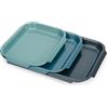 Joseph Joseph Nest™ Set di 3 Teglie Antiaderenti, Acciaio al Carbonio, Maniglie Facili da Impugnare, Impilabile, Salvaspazio, Garanzia 10 Anni