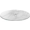 Leonardo Turn 018700 - Piatto in vetro per dolci, effetto marmo bianco, Ø 32,5 cm, vetro