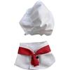 ulafbwur Cappello per animali domestici, design da chef, per cani, delicato sulla pelle, divertente, bianco, M