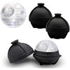 SPESPO - Pacco da 2 stampi per ghiaccio in silicone, a forma di palla, ideale per whiskey, cioccolatini e saponette, per amanti di Star Wars (Nera)