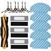 Chuancheng Set di panni per aspirapolvere Ecovacs Deebot Ozmo 920 950, 5 panni per mocio, 6 spazzole laterali, 1 spazzola a rullo, 3 filtri Hepa, 3 spugne