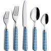 ANNOVA Silverware Set 20 Pieces Stainless Steel Cutlery Color Handle Flatware (20 Pieces, Dark Blue)