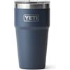 YETI Rambler Cup, Vacuum Insulated Stainless Steel Stackable Cup with Magslider Lid, Navy, 20 oz (591 ml)