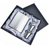 Eidoct Set regalo fiaschetta in acciaio inox da 198,4 g, fiaschetta in acciaio inox per liquori con 2 tazze e imbuto per regalo di compleanno da uomo