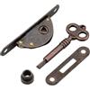 SagaSave Set di Serratura per Armadio con Chiave Antica Vintage Bronzo Armadio Serratura Gioielli Trucco Caso Mobili Porta Cassetto Serratura, Semicircle
