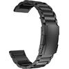 MaKTech Cinturino in Titanio,Bracciale a Maglie in Metallo Leggero Da 22mm,per Samsung Galaxy Watch 3 45mm/46mm,HuaWei Watch 4/3 & Ultimate/GT 4/3 46mm Pro,Amazfit GTR 3/2 (Nero)