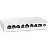 BrosTrend 2,5Gb Switch Ethernet 8 Porte, Sdoppiatore Ethernet Hub Unmanaged Switch 2.5 Gigabit, Plug e Play Senza Ventola, Ideale per la Casa e il Ufficio, Desktop O A Parete, Garanzia a Vita