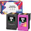 Coloran 304XL Cartucce d'inchiostro per HP 304 304XL Mutipack per HP Envy 5030 5032 5000 5010 5020 DeskJet 3750 3760 3720 2620 2600 2630 2622 2633 (1 nero, 1 colore))