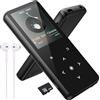 LIUWID 64GB Lettore MP3 Bluetooth 5.0, Lettore Musicale Suono Hi-Fi Altoparlante HD Integrato, Video, Registrazione Vocale, Radio FM, Supporto per Lettore di E-book Fino a 128GB (Nero)