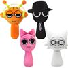 Kouipoie Sprunki Peluche 9.8 Divertente Peluche Sprunki Per Fan Di Giochi,Super Morbido Giocattolo Da Collezione,Regali Di Natale E Compleanno Per Bambini E Ragazzi Di 6+Anni. (4PCS)