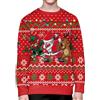 Momkonzz Felpa natalizia per ragazzi, maglione per bambini, brutto maglione natalizio con stampa di Babbo Natale elfo cane divertente abbigliamento 3-8 anni, Rosso, 12 anni