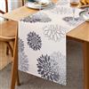 Inhobbok Runner da Tavolo Grigio Chiaro Dalia Fiore 33x183cm Runner da Tavolo Autunnale con Fiori Grigio Dalie, Stagionale, Estate, Cucina, Decorazione per Interni, Vacanze, Feste