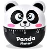 Hoshisea Timer Meccanico da Cucina, Divertente Contaminuti Manuale per Uova, Promemoria di Cottura - 60 Minuti (Panda Black)