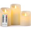 Hausware Aku Tonpa LED Candles Light 4 5 6 Pack of 3 Pillar Battery Operated Flameless