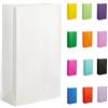 Thepaperbagstore 40 Sacchetti festa bianchi 14x24.5x7cm | Sacchetti kraft riciclabili ideali per bomboniere, dolci, regali, feste ed eventi speciali.