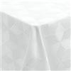 Homaxy - Tovaglia Lavabile Rettangolare 130x160cm, Jacquard Multistrato con Ornamenti, Antimacchia, Facile da Pulire, Colore: Bianco