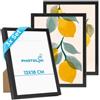 PHOTOLINI Cornici 13x18 cm nero, set de 3 cornici per documenti, con plexiglass infrangibile, da tavolo o da parete, accessori extra inclusi - ideale per diplomi, certifiacti e foto