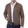 Tobysper Giacca invernale da uomo leggera in pelle scamosciata, per attività all'aria aperta, giacca cargo in pelle scamosciata, giacca da aviatore, casual, sportiva, Bomber Varsity, marrone, S
