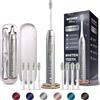 Wagner Stern IntelliBrush Series - Spazzolino elettrico sbiancante con sensore di pressione, 4 modalità di spazzolatura, 3 intensità, 8 testine morbide e una custodia da viaggio di lusso.