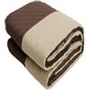 Corredocasa Copriletto Matrimoniale Trapuntato Double Face, Made in Italy - Trapunta Primaverile/Estiva in Morbida Microfibra - Trapuntino Bicolore disponibile in Vari Colori - 250x240 cm (Marrone/Beige)