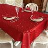 BGEUROPE Tovaglia - Antimacchia - Rosso e Argento - Ref. Christmas Stars - 150cm x 400cm