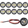 GUUZI 10 Confezione Luci LED Impermeabili, Illuminazione Subacquea a LED, Luci Interne a LED Utili, luci di Navigazione 12V(Bianco)