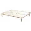 Vente-unique-Rete a doghe 140 x 190 cm Beige - 2x19 doghe - smontato con piedi - KALISTA
