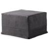 EVERGREENWEB MATERASSI & BEDS EVERGREENWEB - Pouf Letto Singolo con Materasso in Water Foam Alto 10 cm Salvaspazio Pieghevole per Camera, Cameretta o Soggiorno, Pouf poggiapiedi, Ottomano, Tessuto Sfoderabile e Lavabile Antracite