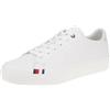 Tommy Hilfiger Thick Vulc Low Premium Lth FM0FM04881, Sneaker vulcanizzate Uomo, Bianco (White), 45 EU