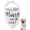 arricraft 1 bandana per cani, regolabile, per fidanzamento e matrimonio, con scritta Will You Marry My Dad, bavaglini in cotone lavabile per animali domestici, 78 x 38 cm